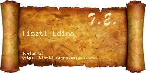 Tisztl Edina névjegykártya