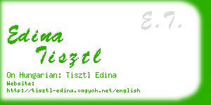 edina tisztl business card